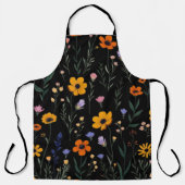 Wildblume Whimsy - Weiches Wiesenmuster Schürze (Vorderseite)
