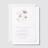 Wildblume Whispers Vellum Wedding Einladung (Versetzt)
