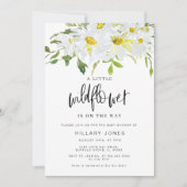 Wildblume White Daisy | Babydusche Sommerblumen Einladung (Vorderseite)