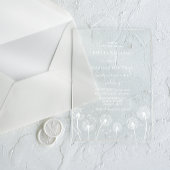 Wildblume White Simple Wedding Acryleinladungen