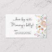 Wildblume, wie groß die Bauchschutzkarte von Mama  Begleitkarte (Vorderseite)