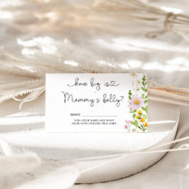 Wildblume, wie groß die Bauchschutzkarte von Mama Begleitkarte