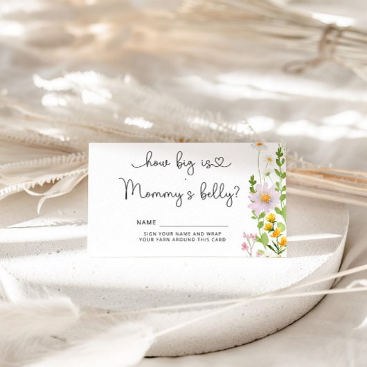 Wildblume, wie groß die Bauchschutzkarte von Mama Begleitkarte