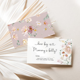 Wildblume, wie groß die Bauchschutzkarte von Mama  Begleitkarte