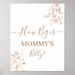 Wildblume Wie groß ist Mommy's Bauch-Zeichen Poster