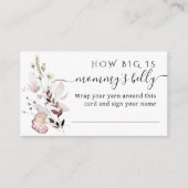 Wildblume, wie groß Mama's Bauchspiel ist Begleitkarte (Vorderseite)