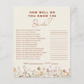 Wildblume Wie gut kennen Sie die Braut? (Vorderseite)