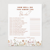 Wildblume Wie gut kennen Sie die Braut? Flyer (Vorne)