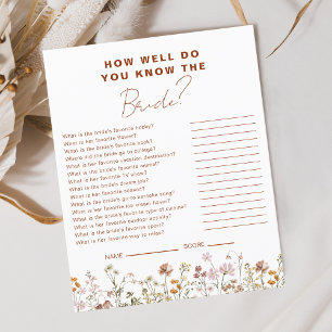 Wildblume Wie gut kennen Sie die Braut? Flyer