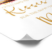 Wildblume Wie viele Kisses Brautparty Game Sign Poster (Ecke)