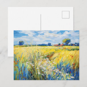 Wildblume Wiese am Havel Postkarte