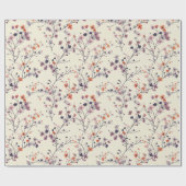 Wildblume Wiese, Aquarellboho Wilde Blume, vorher Geschenkpapier (Flach)