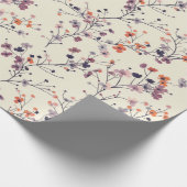 Wildblume Wiese, Aquarellboho Wilde Blume, vorher Geschenkpapier (Ecke)