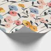 Wildblume Wiese, Aquarellboho Wilde Blume, vorher Geschenkpapier (Ecke)