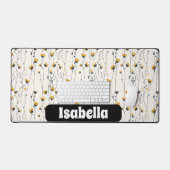 Wildblume Wiese, Aquarellboho Wilde Blume, vorher Schreibtischunterlage (Tastatur & Maus)