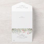 Wildblume Wiese auf einer Hochzeit All In One Einladung (Außenbereich)