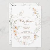 Wildblume Wiese Blumendusche Einladung (Vorne/Hinten)