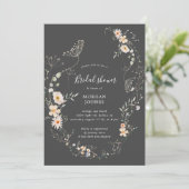 Wildblume Wiese Blumenladen Einladung (Stehend Vorderseite)