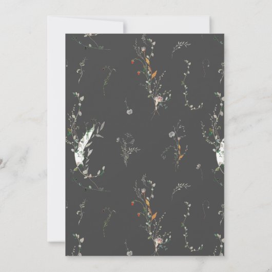 Wildblume Wiese Blumenladen Einladung (Rückseite)