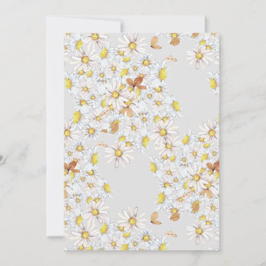 Wildblume Wiese Blumenladen Einladung (Rückseite)