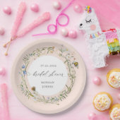 Wildblume Wiese elegante Brautparty-Papierplatte Pappteller (Party)