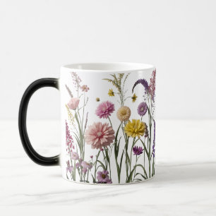 Wildblume Wiese - Farbenfrohe Blüten Morphing Tass Verwandlungstasse