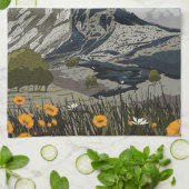 Wildblume Wiese Geschirrtuch (Gefaltet)