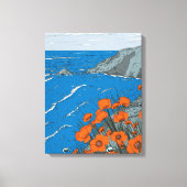 Wildblume Wiese Landschaft Leinwanddruck (Vorderseite)