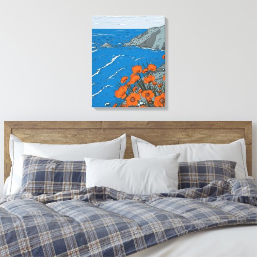 Wildblume Wiese Landschaft Leinwanddruck (Insitu (Schlafzimmer))