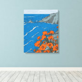 Wildblume Wiese Landschaft Leinwanddruck (Insitu (Holzboden))
