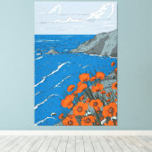 Wildblume Wiese Landschaft Leinwanddruck (Insitu (Holzboden))