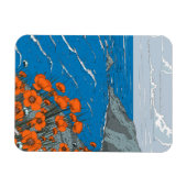 Wildblume Wiese Landschaft Magnet (Horizontal)
