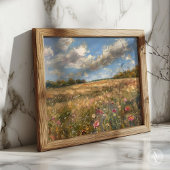 Wildblume Wiese Landschaft Malerei Impressionismus Poster