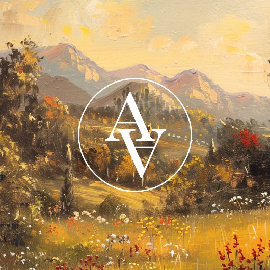 Wildblume Wiese Malerei Berglandschaft Poster