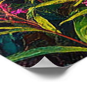 Wildblume Wiese mit Bergwelt Poster (Ecke)