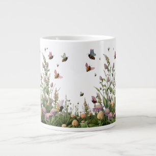 Wildblume Wiese mit Bienen - Spezialität Jumbo Tas Jumbo-Tasse
