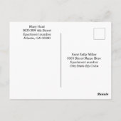 Wildblume Wiese mit Katzen Postkarte (Rückseite)