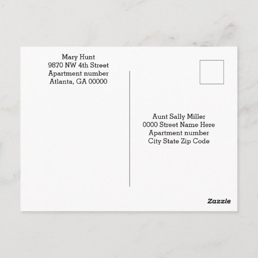 Wildblume Wiese mit Katzen Postkarte (Rückseite)