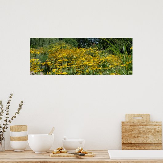 Wildblume Wiese Panorama Poster (Küche)