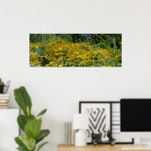 Wildblume Wiese Panorama Poster (Heimbüro)