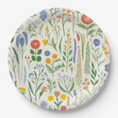 Wildblume-Wiese Pappteller (Vorderseite)