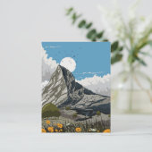 Wildblume Wiese Postkarte (Stehend Vorderseite)