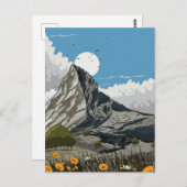 Wildblume Wiese Postkarte (Vorne/Hinten)