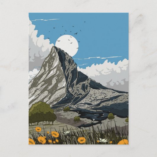 Wildblume Wiese Postkarte (Vorderseite)