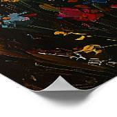 Wildblume Wiese und Hütte Impressionist Style Poster (Ecke)