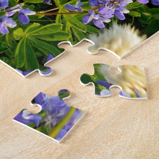 Wildblume Wiese und Lenticular am Rainier-Berg Puzzle (Seite)