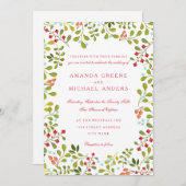 Wildblume-Wiesen-Hochzeits-Einladung Einladung (Vorne/Hinten)