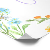 Wildblume Wiesenkarten und Geschenkplakate Poster (Ecke)