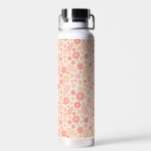 Wildblume-Wiesenmuster und Monogramm Trinkflasche (Rückseite)