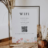 Wildblume Wifi-Code, QR-Code Wifi-Anschluss Einladung